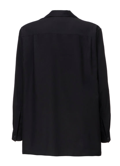 OPEN-COLLAR FLAP POCKET SHIRT