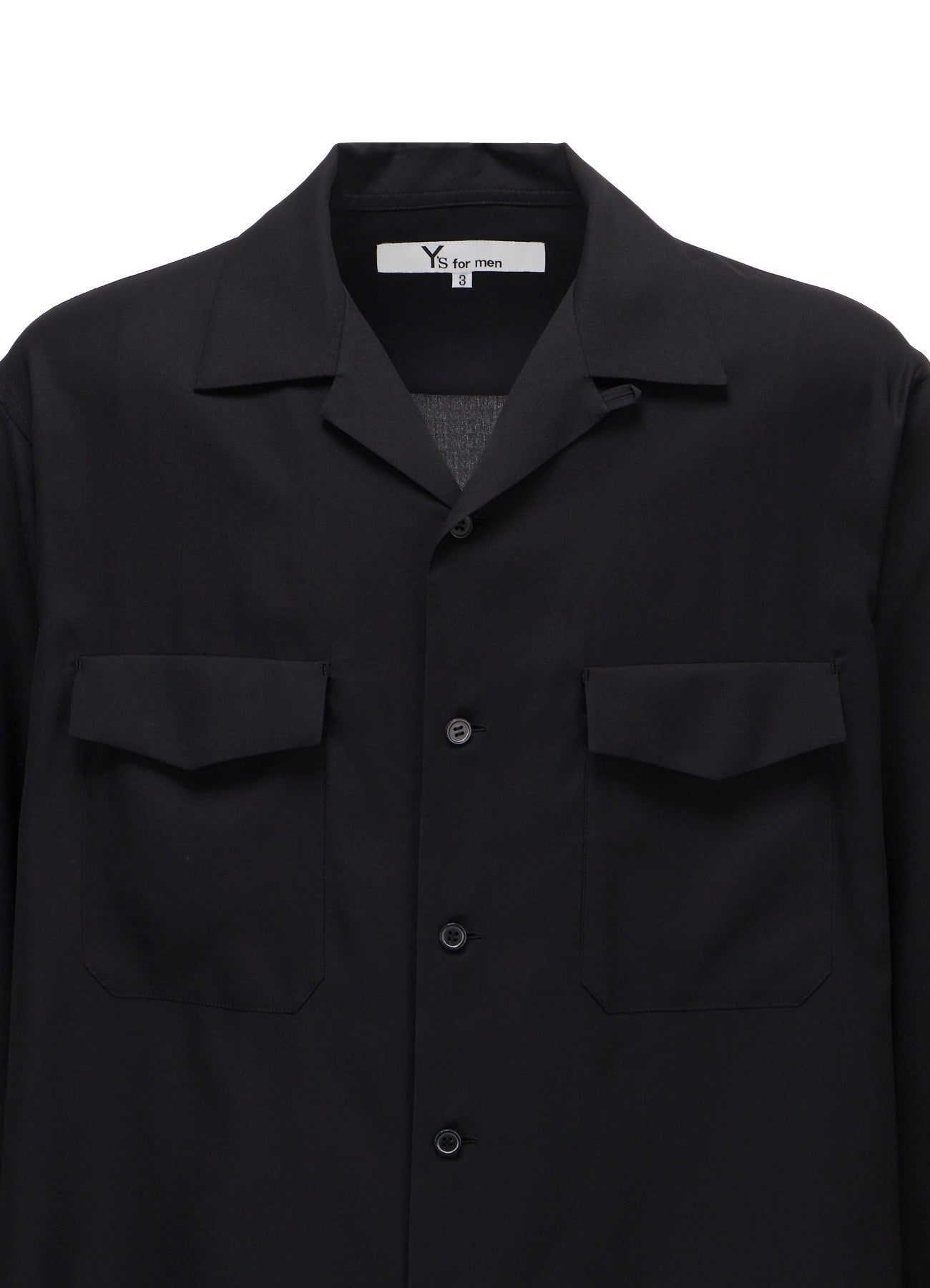 OPEN-COLLAR FLAP POCKET SHIRT