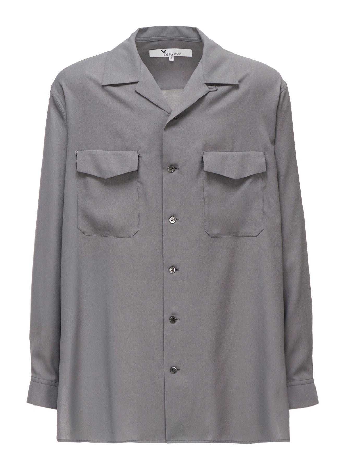 OPEN-COLLAR FLAP POCKET SHIRT