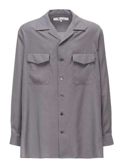 OPEN-COLLAR FLAP POCKET SHIRT