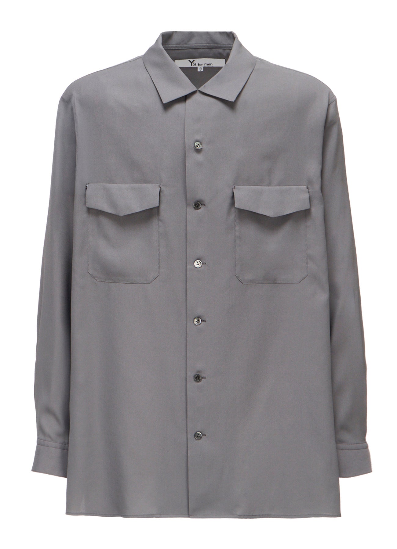 OPEN-COLLAR FLAP POCKET SHIRT