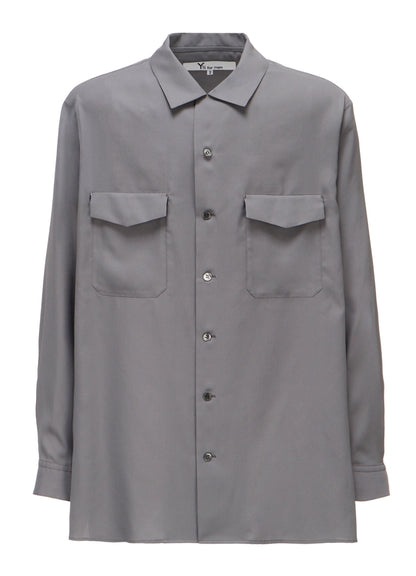 OPEN-COLLAR FLAP POCKET SHIRT