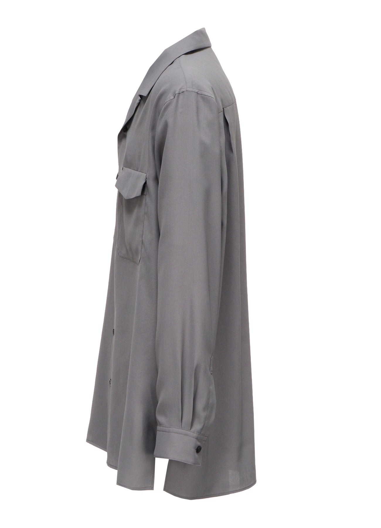 OPEN-COLLAR FLAP POCKET SHIRT