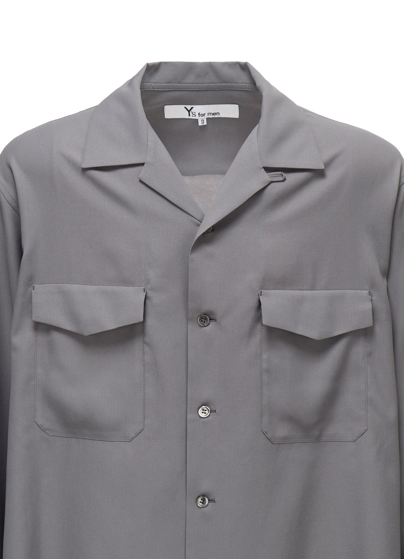 OPEN-COLLAR FLAP POCKET SHIRT