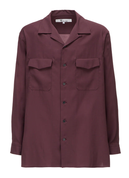 OPEN-COLLAR FLAP POCKET SHIRT