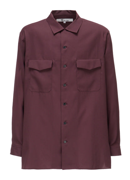 OPEN-COLLAR FLAP POCKET SHIRT