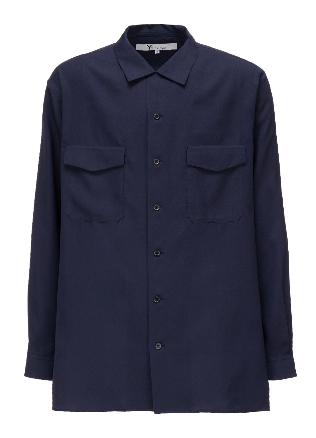 OPEN-COLLAR FLAP POCKET SHIRT