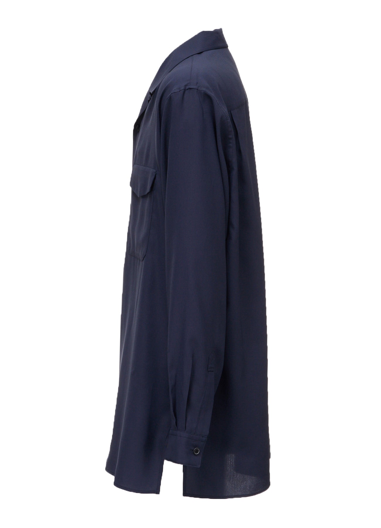 OPEN-COLLAR FLAP POCKET SHIRT