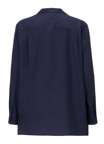 OPEN-COLLAR FLAP POCKET SHIRT