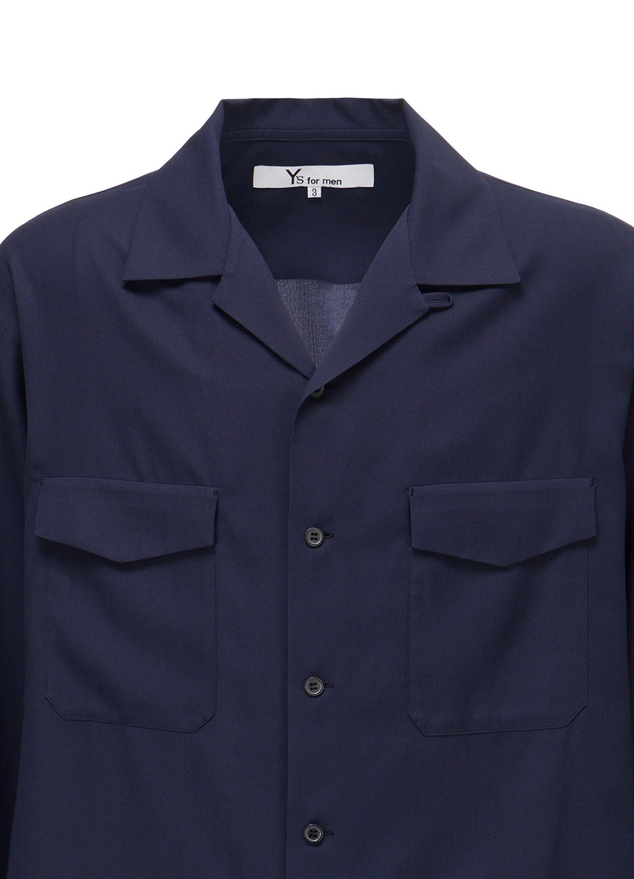 OPEN-COLLAR FLAP POCKET SHIRT