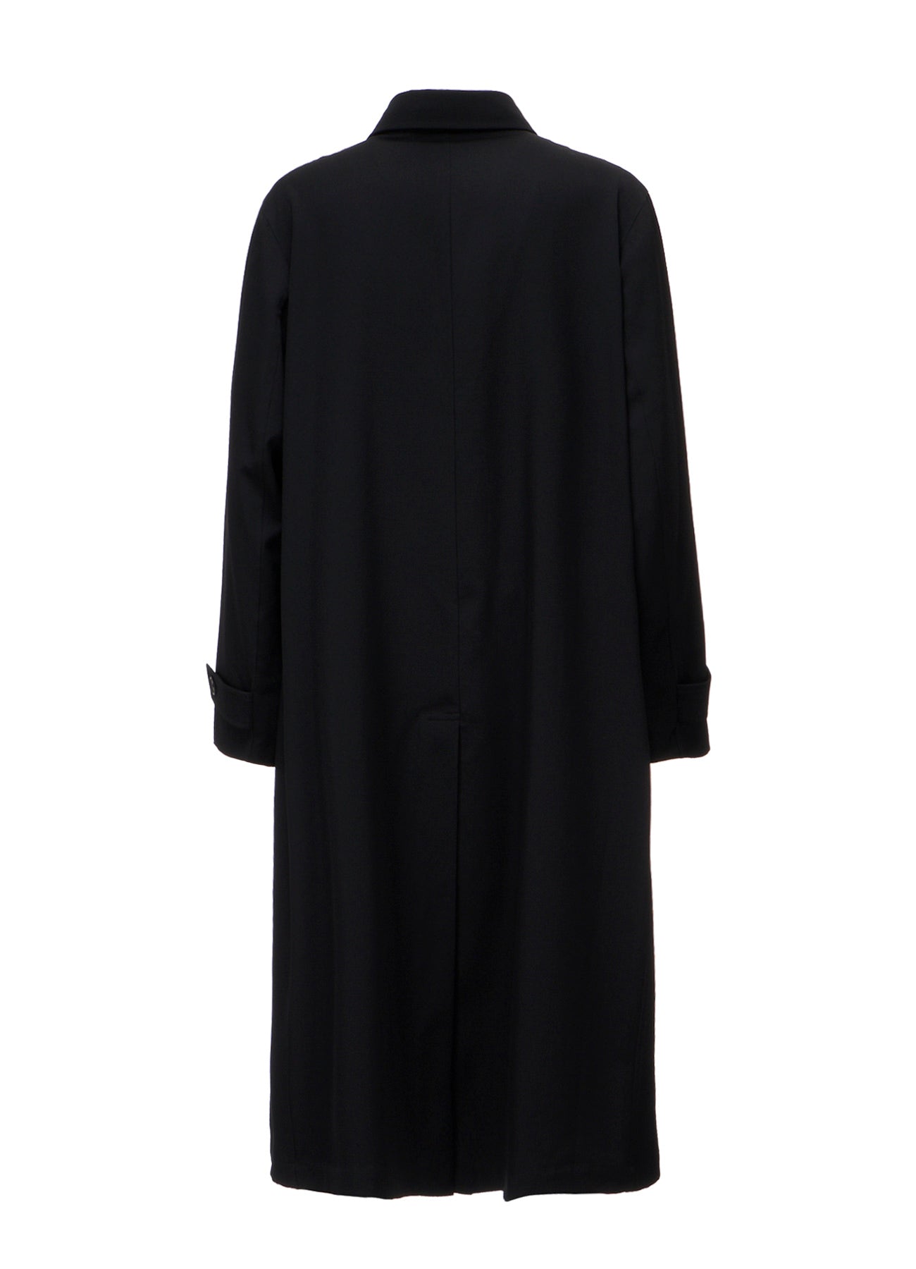 WOOL GABARDINE STAND COLLAR COAT