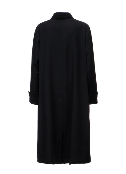 WOOL GABARDINE STAND COLLAR COAT