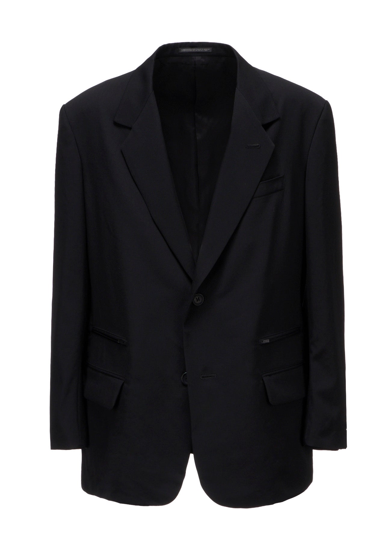 WOOL GABARDINE LEFT AND RIGHT CHANGE POCKET JACKET