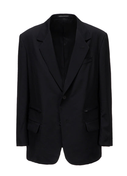 WOOL GABARDINE LEFT AND RIGHT CHANGE POCKET JACKET