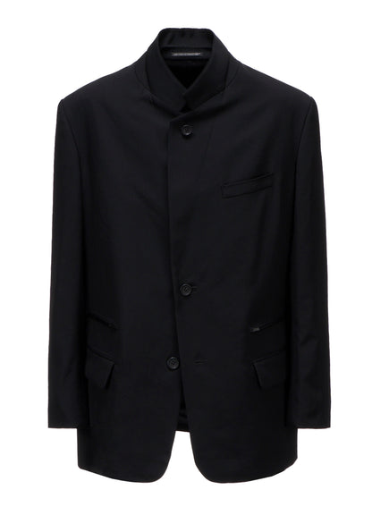 WOOL GABARDINE LEFT AND RIGHT CHANGE POCKET JACKET