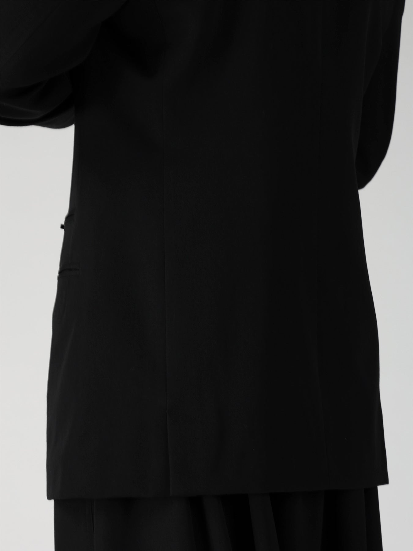 WOOL GABARDINE LEFT AND RIGHT CHANGE POCKET JACKET