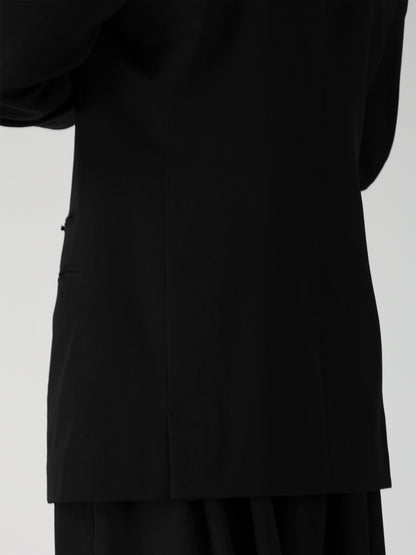 WOOL GABARDINE LEFT AND RIGHT CHANGE POCKET JACKET