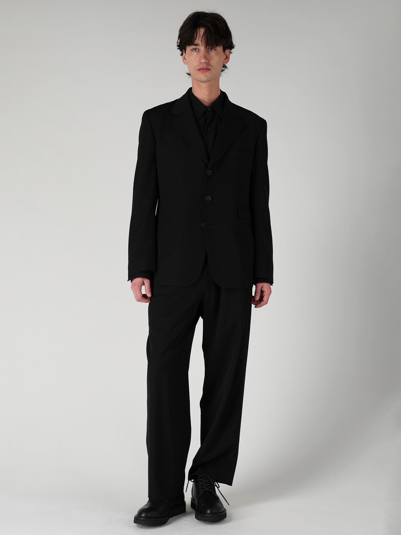 ジャケット・アウター Overcoat Wool gabardine 3 Button Jacket WOOL GABARDINE 3-BUTTON JACKET – THE SHOP YOHJI YAMAMOTO