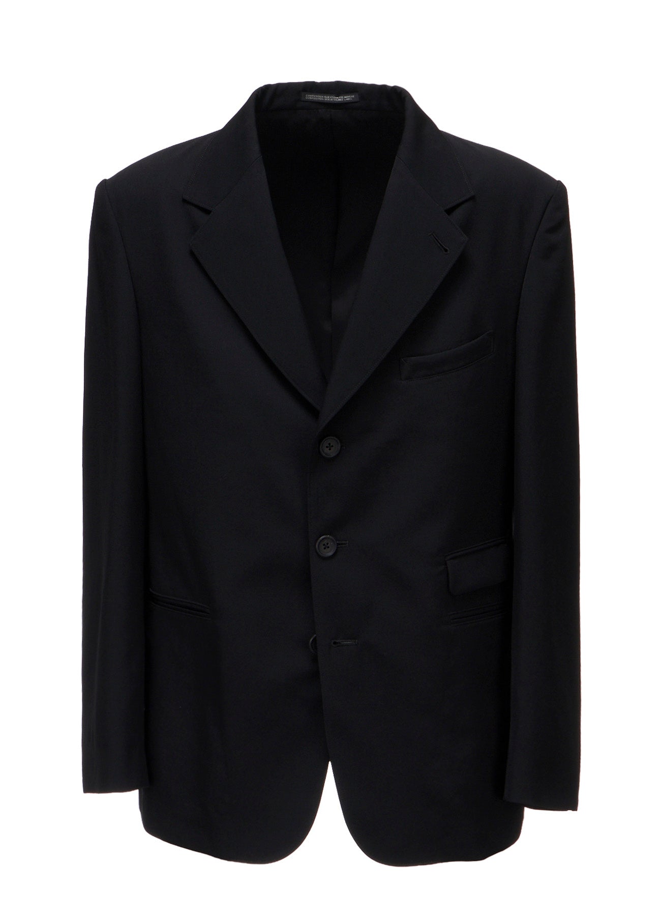WOOL GABARDINE 3-BUTTON JACKET – THE SHOP YOHJI YAMAMOTO