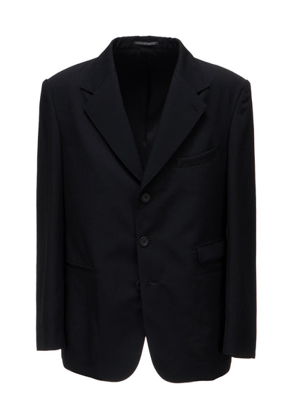 WOOL GABARDINE 3-BUTTON JACKET