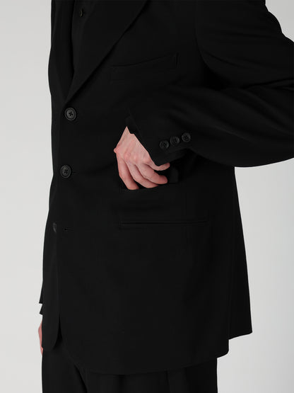 WOOL GABARDINE 3-BUTTON JACKET