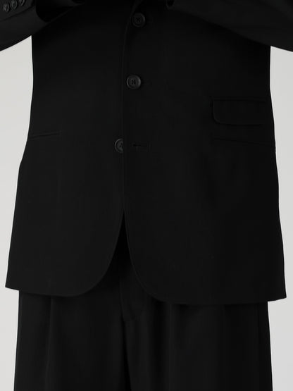 WOOL GABARDINE 3-BUTTON JACKET