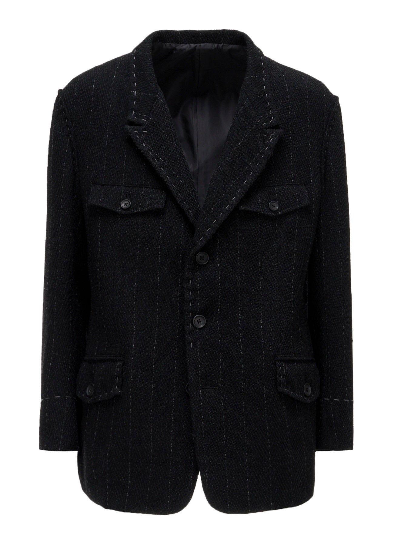 ジャケット・アウター BLACK Scandal Yohji Yamamoto HAND ST FLAP JACKET – THE SHOP YOHJI YAMAMOTO