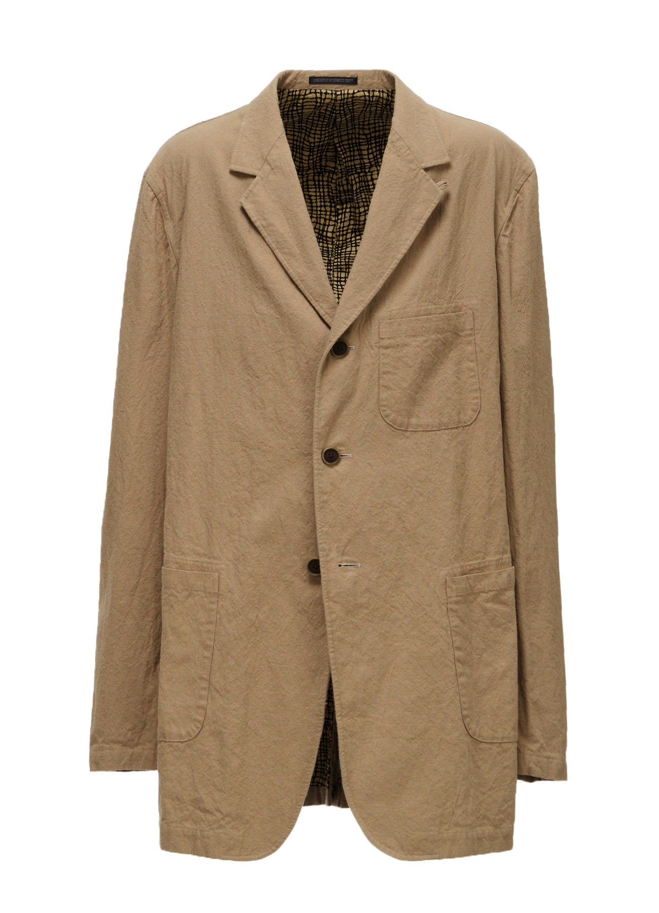 Gueyohji Yamamoto pour homme　麻 ベージュ Y's for men × MASSES】 MA/ WORK JACKET – THE SHOP YOHJI YAMAMOTO