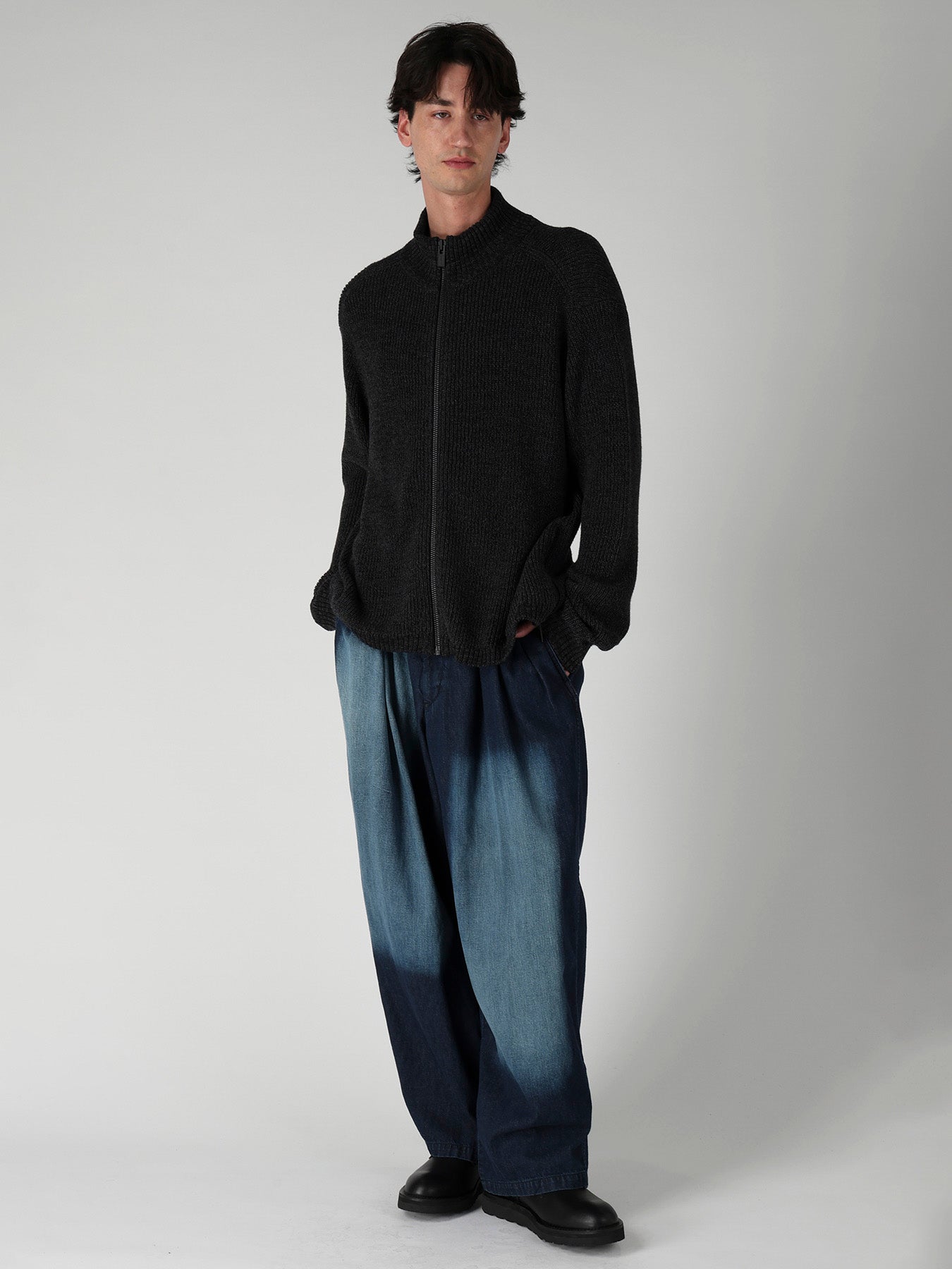 ZIP HIGH NECK CD – THE SHOP YOHJI YAMAMOTO