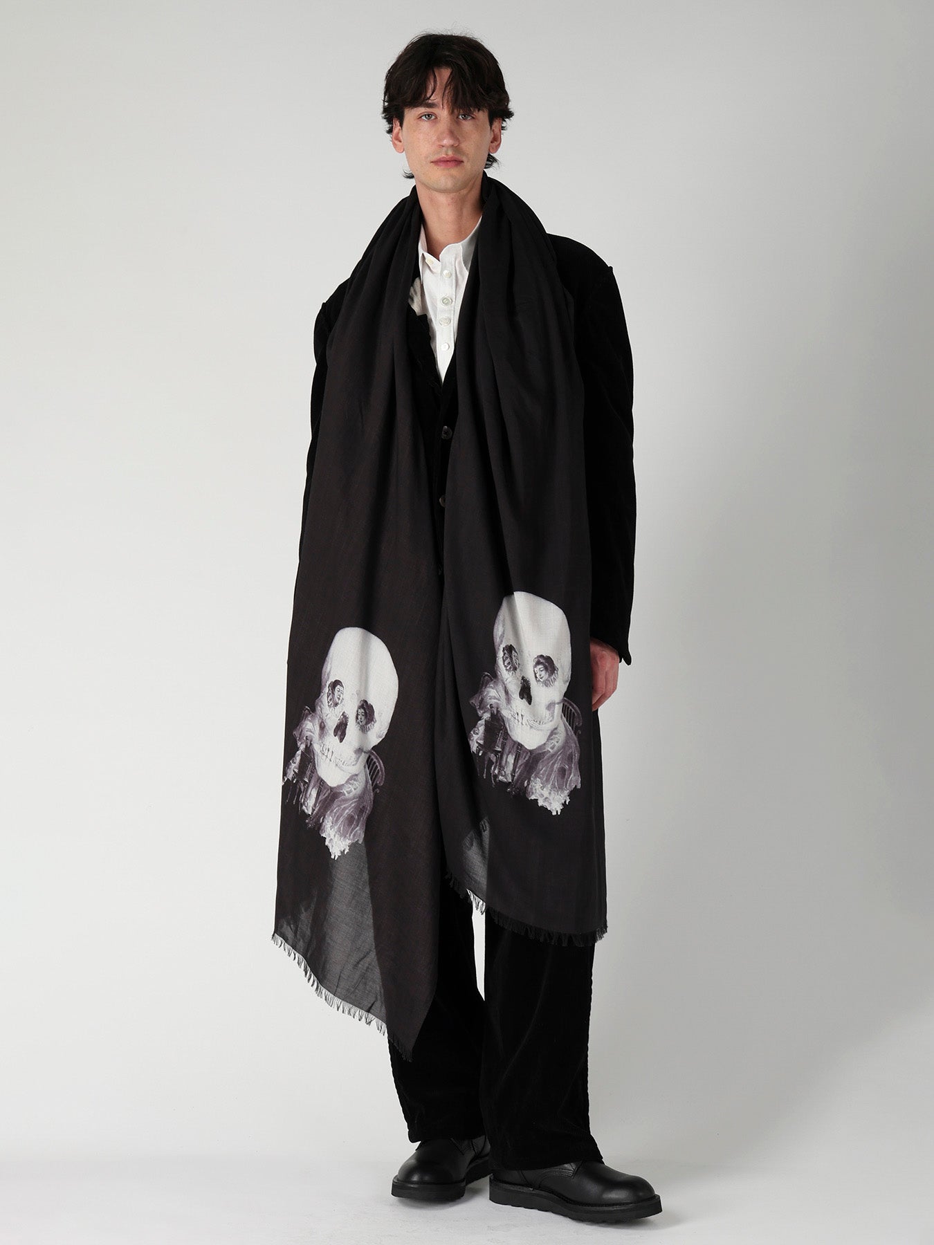 SKULL PRINT STOLE TYPE2 – THE SHOP YOHJI YAMAMOTO