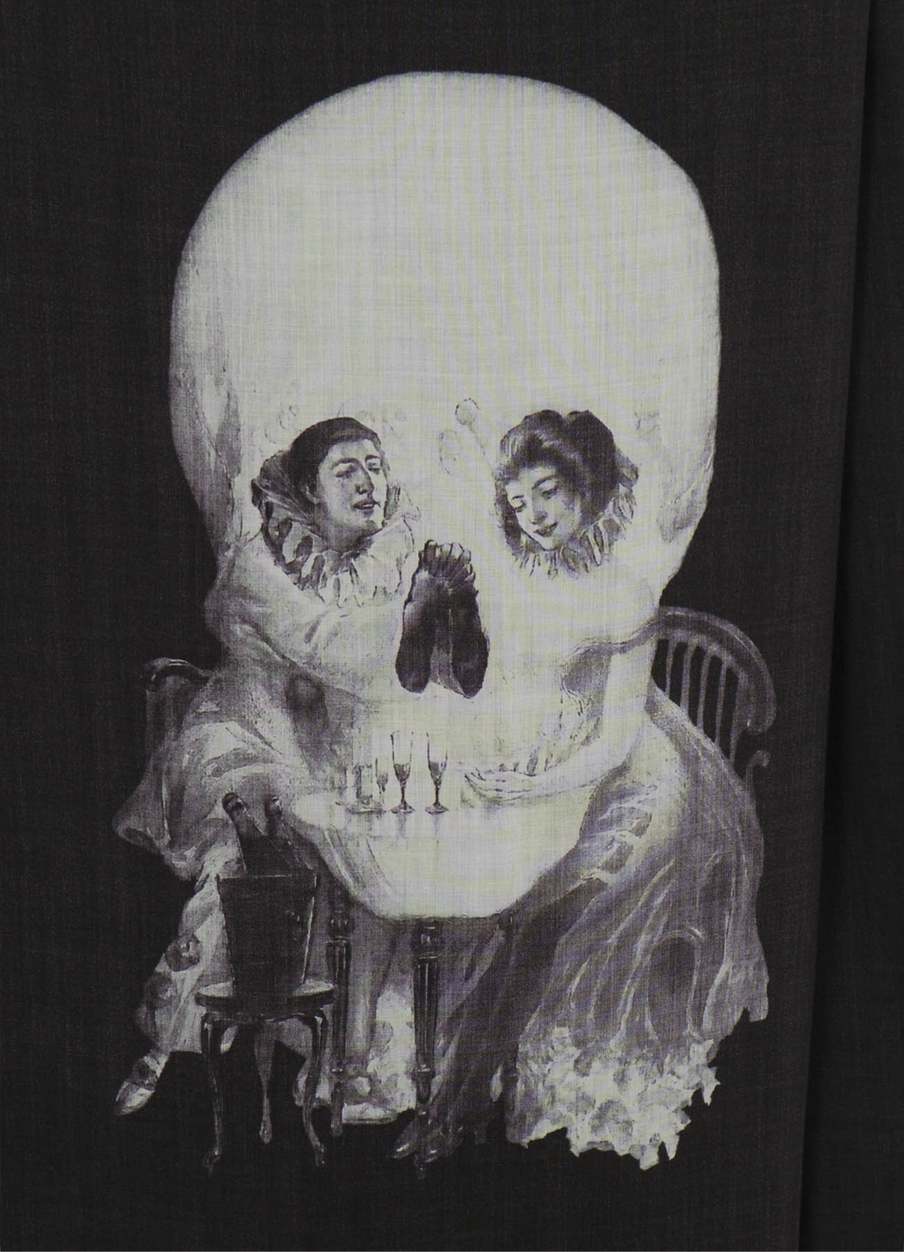 SKULL PRINT STOLE TYPE2 – THE SHOP YOHJI YAMAMOTO