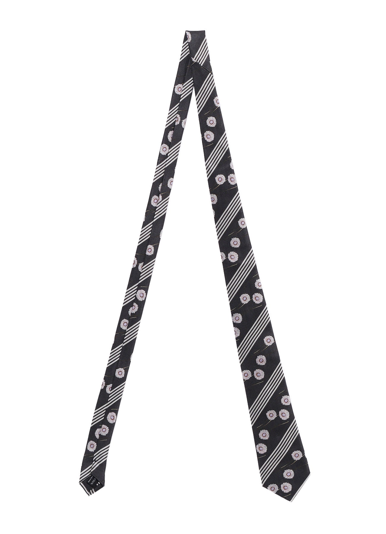 STRIPED FLORAL TIE