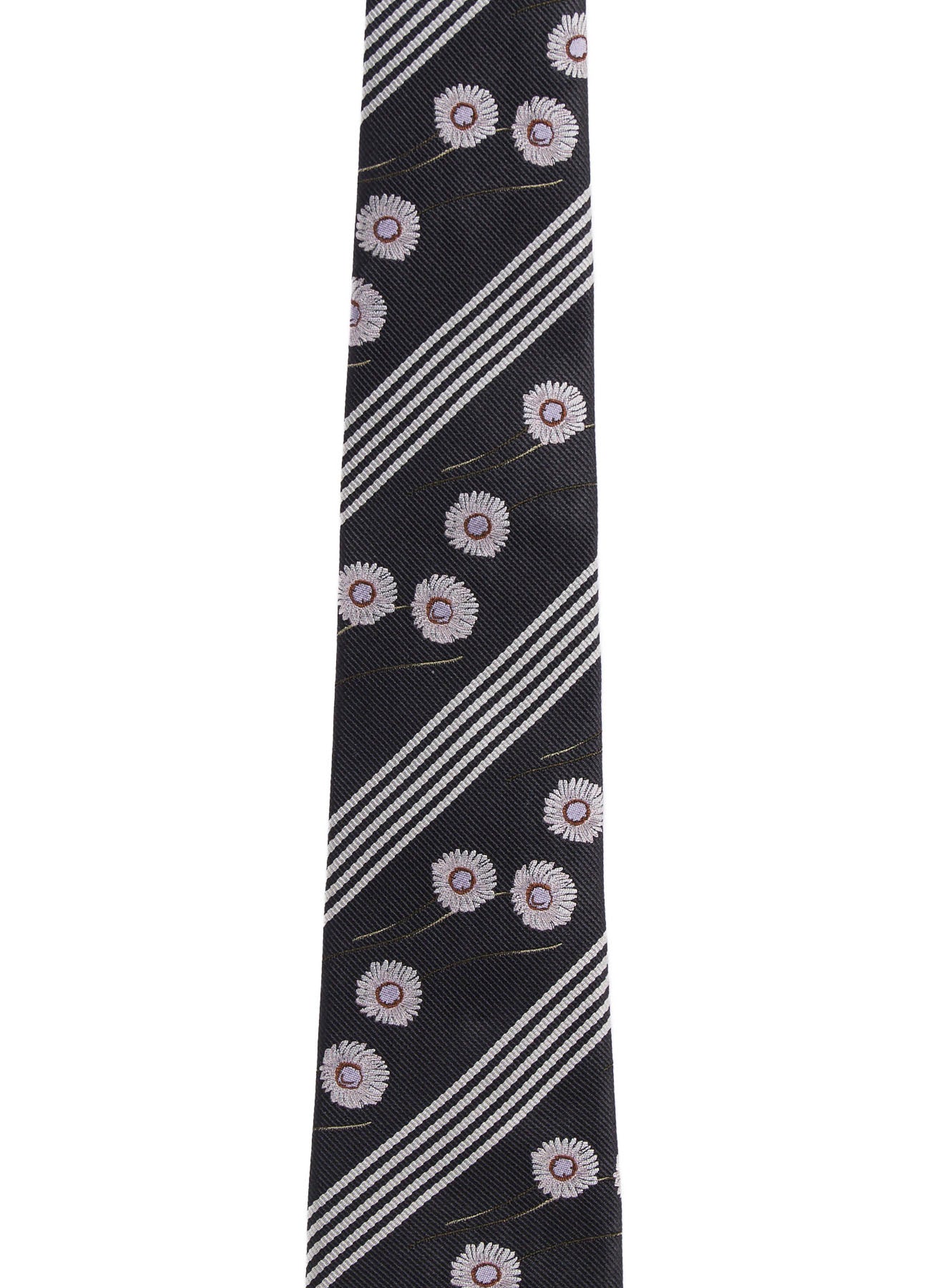 STRIPED FLORAL TIE