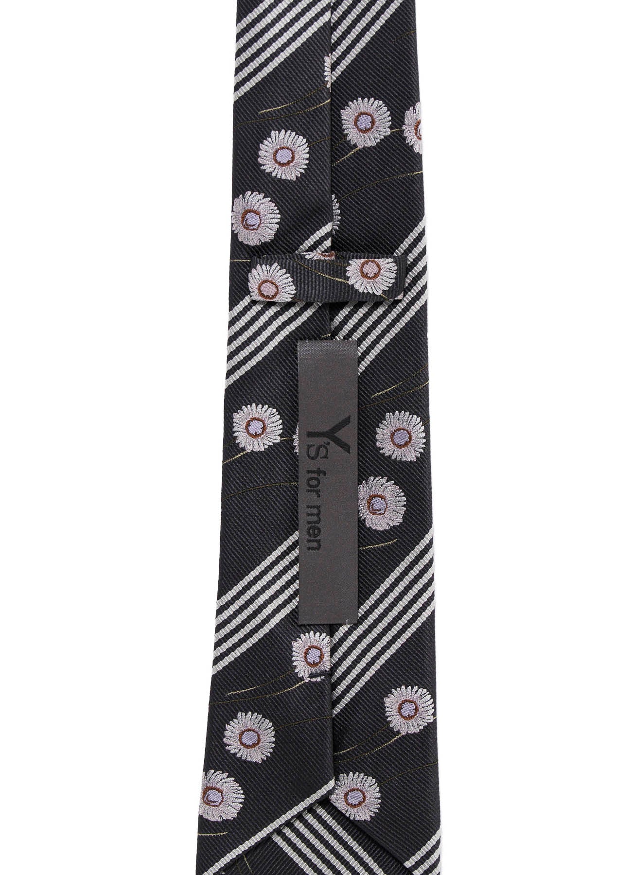 STRIPED FLORAL TIE