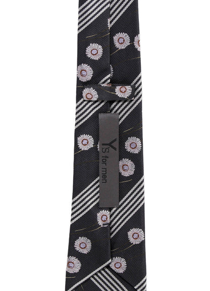 STRIPED FLORAL TIE