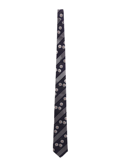 STRIPED FLORAL TIE