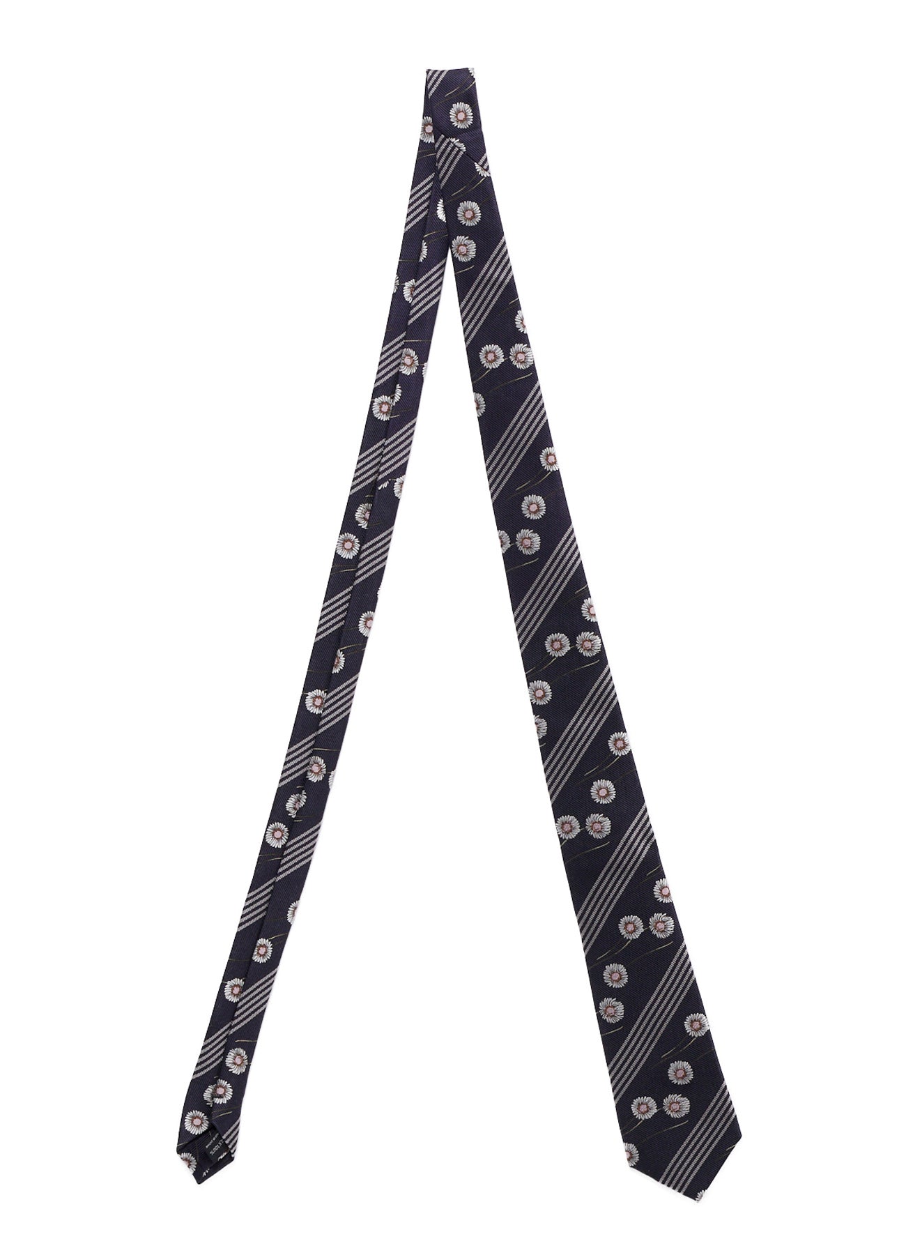 STRIPED FLORAL TIE