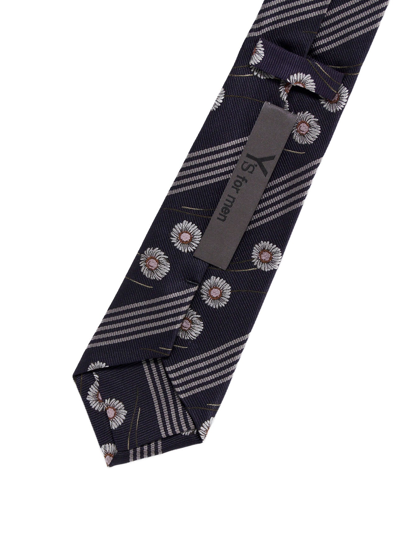 STRIPED FLORAL TIE
