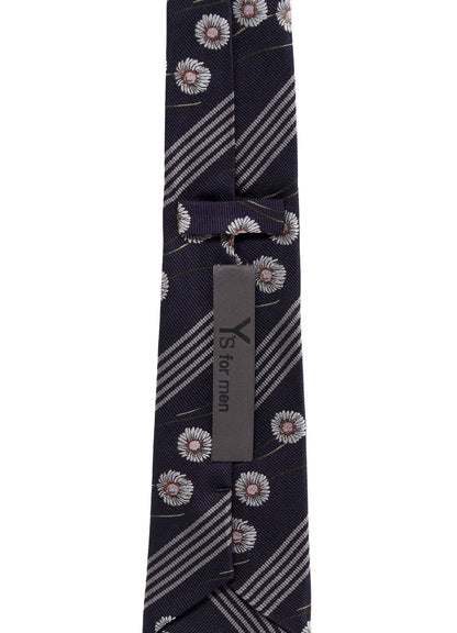 STRIPED FLORAL TIE