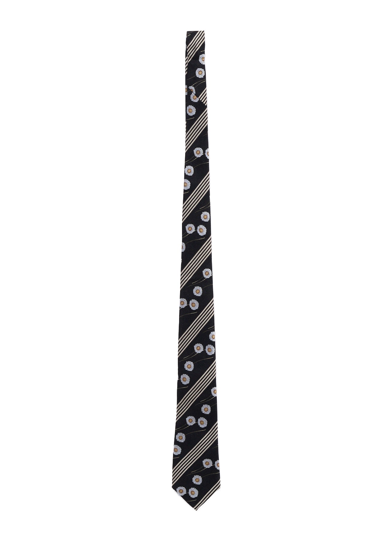 STRIPED FLORAL TIE