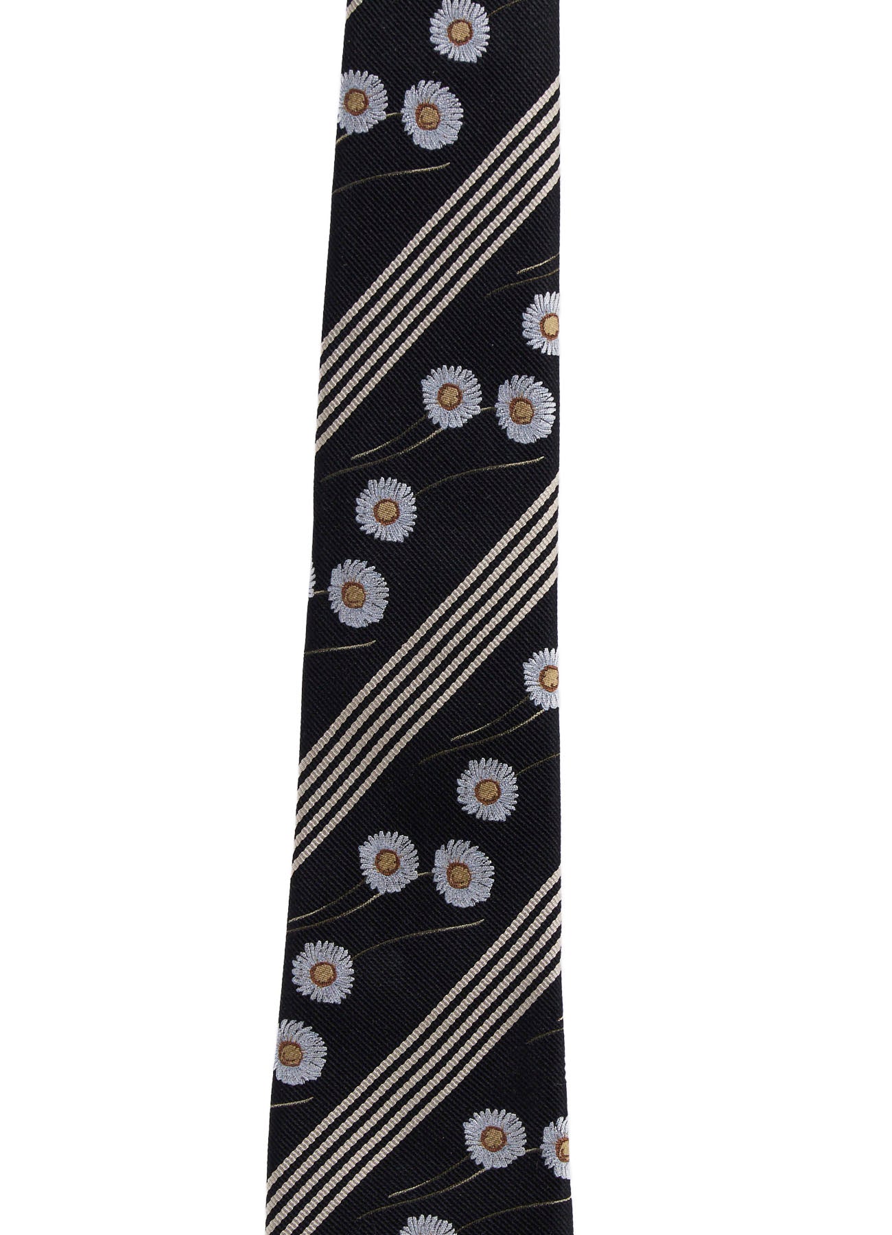 STRIPED FLORAL TIE
