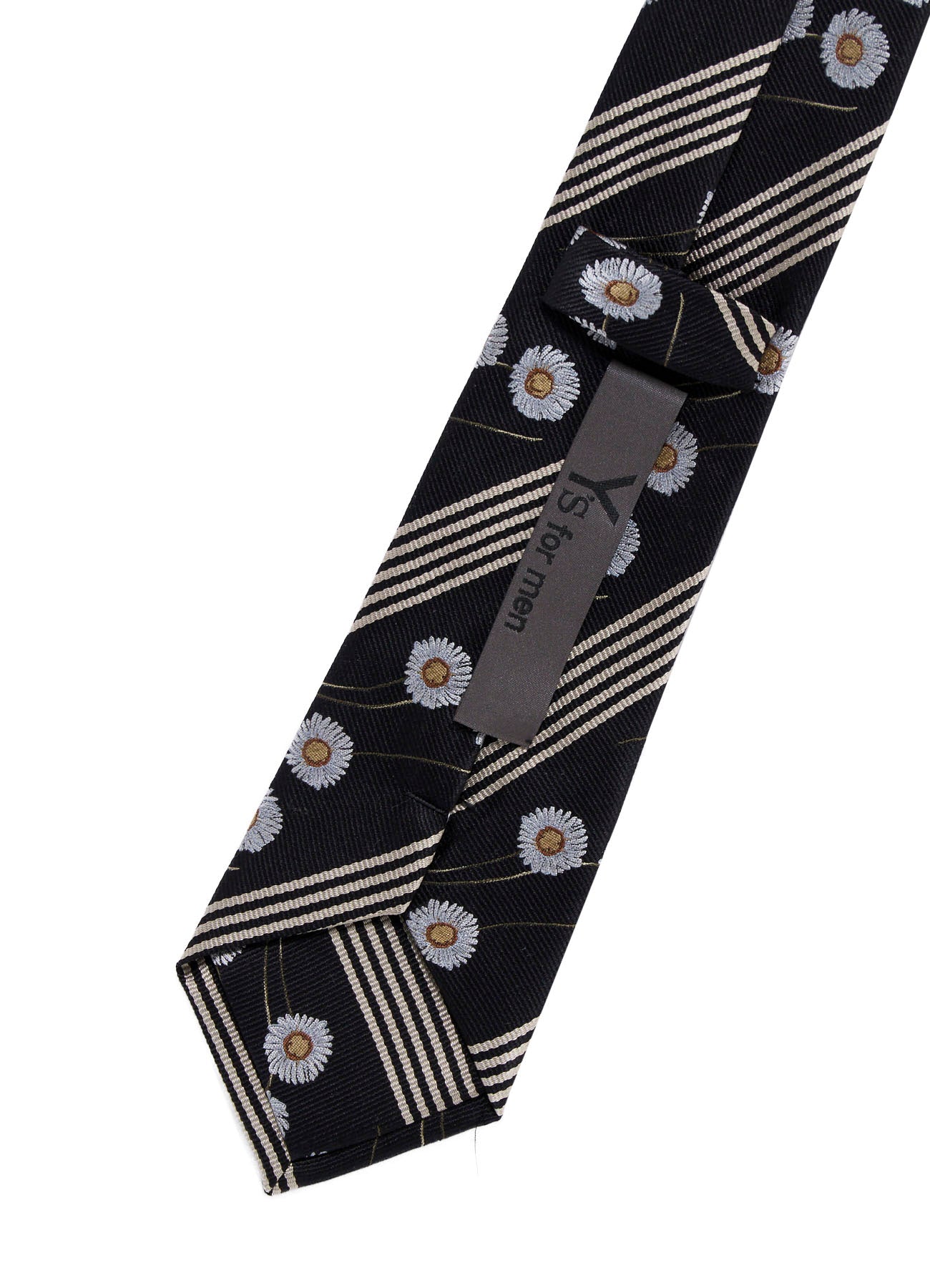 STRIPED FLORAL TIE