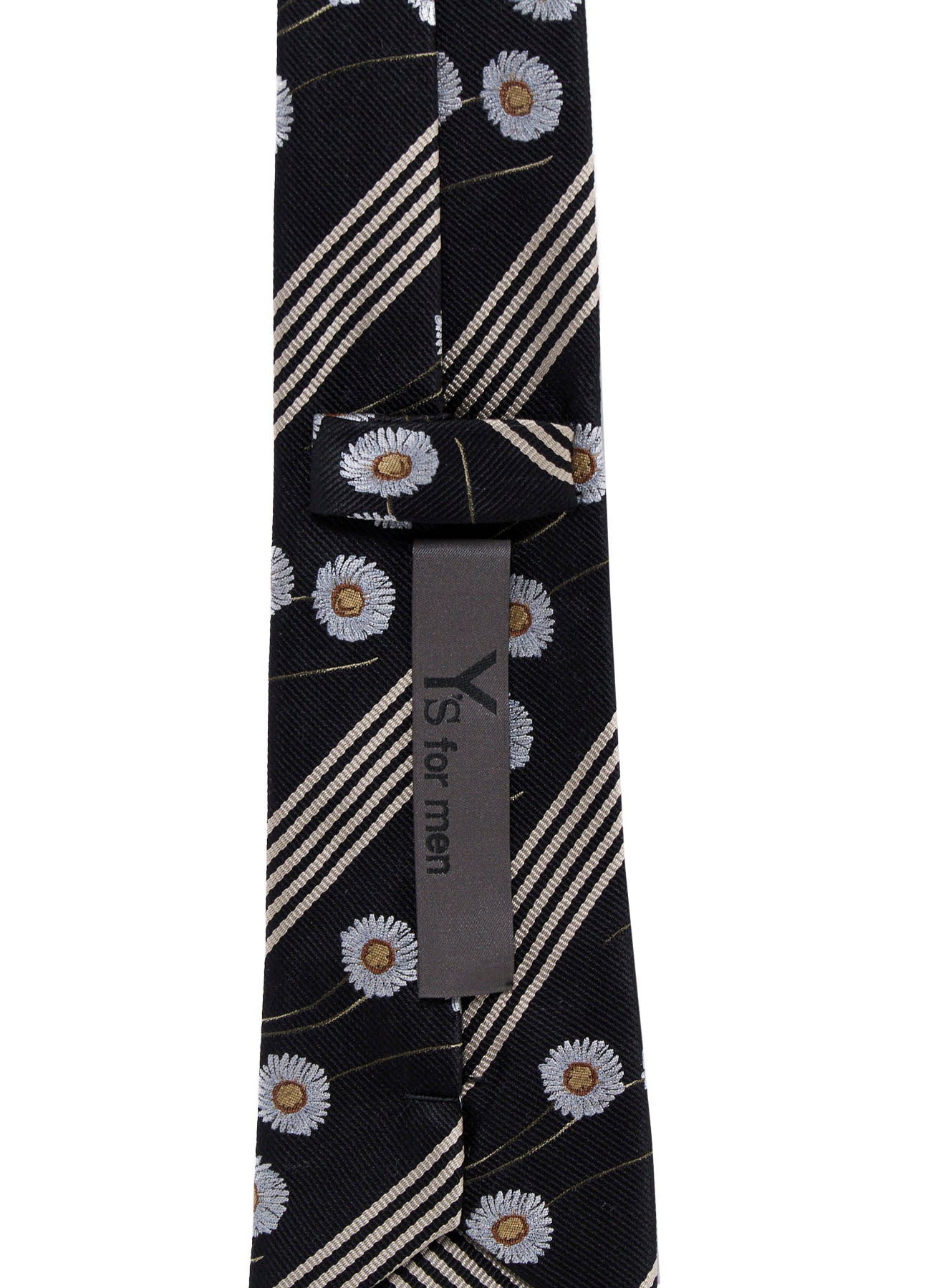 STRIPED FLORAL TIE