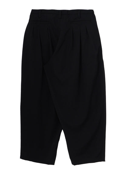 WOOL GABARDINE 12 TUCK PANTS