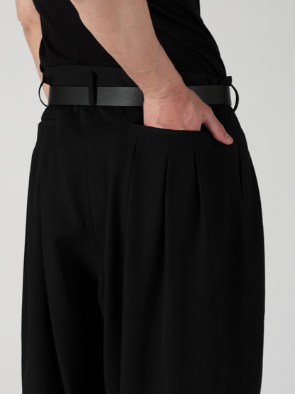 WOOL GABARDINE 12 TUCK PANTS