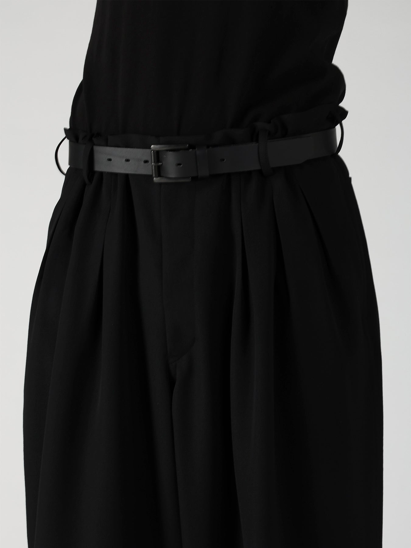 WOOL GABARDINE 12 TUCK PANTS