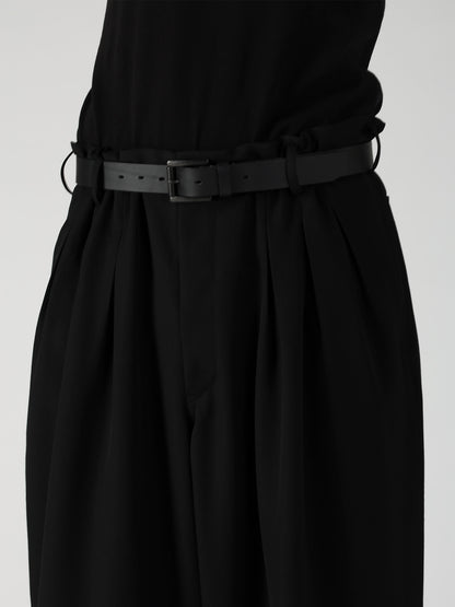 WOOL GABARDINE 12 TUCK PANTS