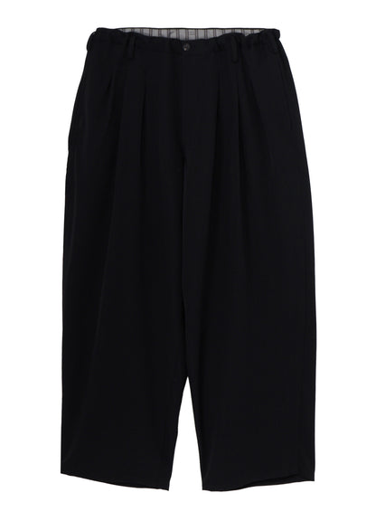 WOOL GABARDINE 12 TUCK PANTS