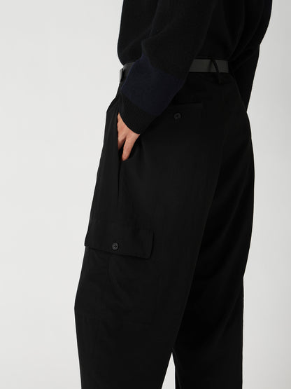 TA TUXEDO SIDE-TUCK FLAP PANTS