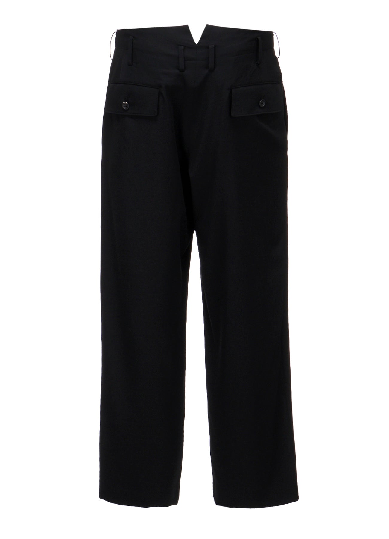WOOL GABARDINE SUSPENDERS PANTS